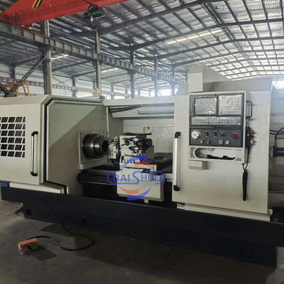 Grandi diametro QK1325 Doppia Chuck 2 Assi CNC Pipe a letto piatto tornitorio di filettatura