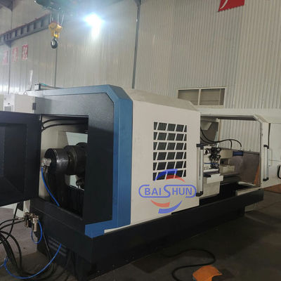 QK1325 Tornio per filettatura tubi a doppio mandrino CNC a letto piatto orizzontale automatico intelligente